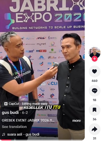 Contoh konten liputan di TikTok Gus Budi 1