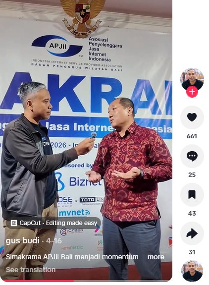 Contoh konten liputan di TikTok Gus Budi 3